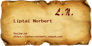 Liptai Norbert névjegykártya